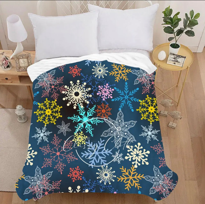 Cozy Blanket (3 styles) Home - Blanket THE CLASSY CLOTH Multi Color Snowflake