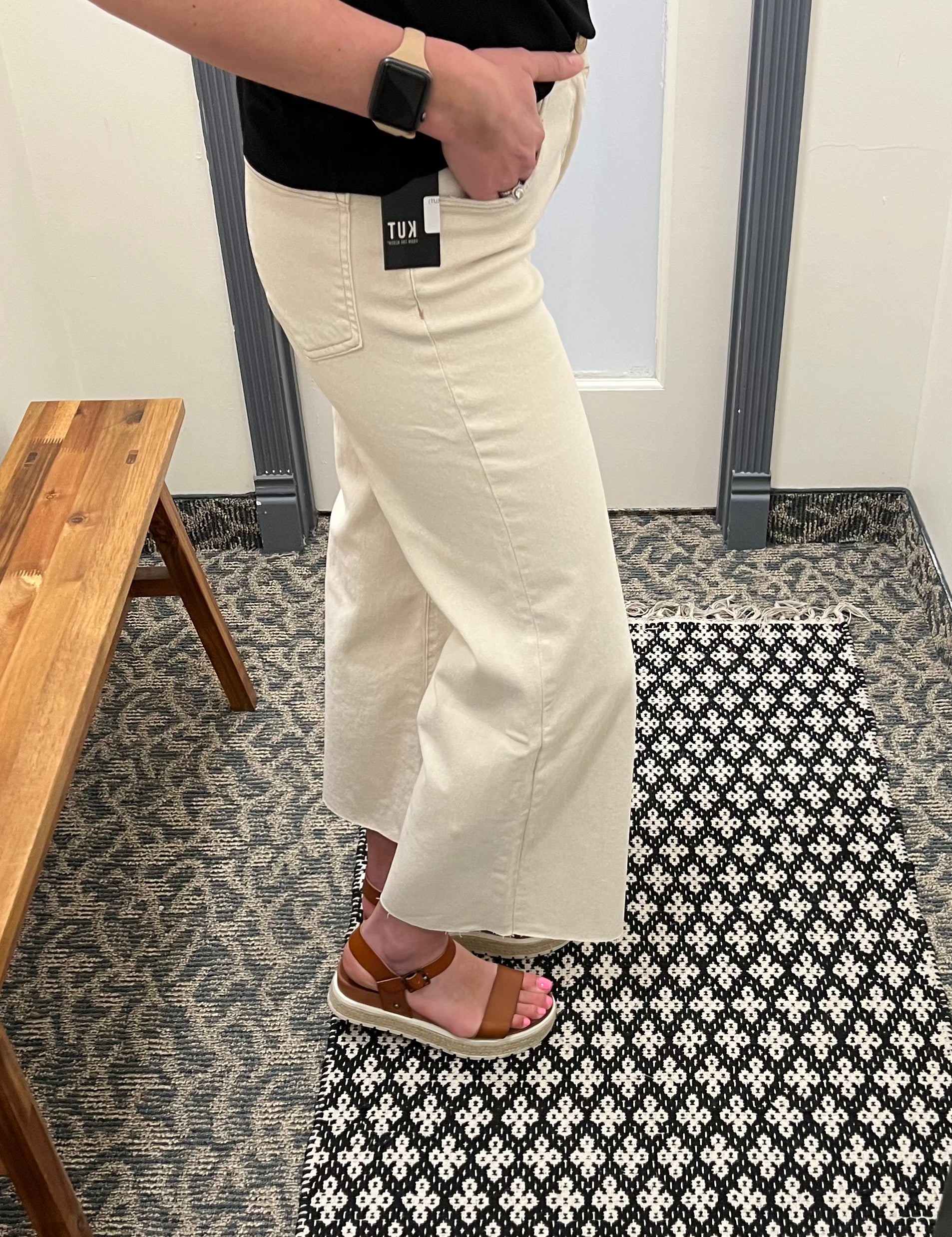 Meg Wide Leg - Ecru (KUT) jeans KUT FROM THE KLOTH