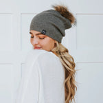 Fine Knit Angora Slouchy Hat Accessories - Hat PRETTY SIMPLE WHOLESALE