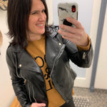 Black Maeve Vegan Moto Jacket (KUT) Outerwear- Jackets KUT FROM THE KLOTH