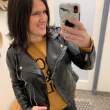 Black Maeve Vegan Moto Jacket (KUT) Outerwear- Jackets KUT FROM THE KLOTH
