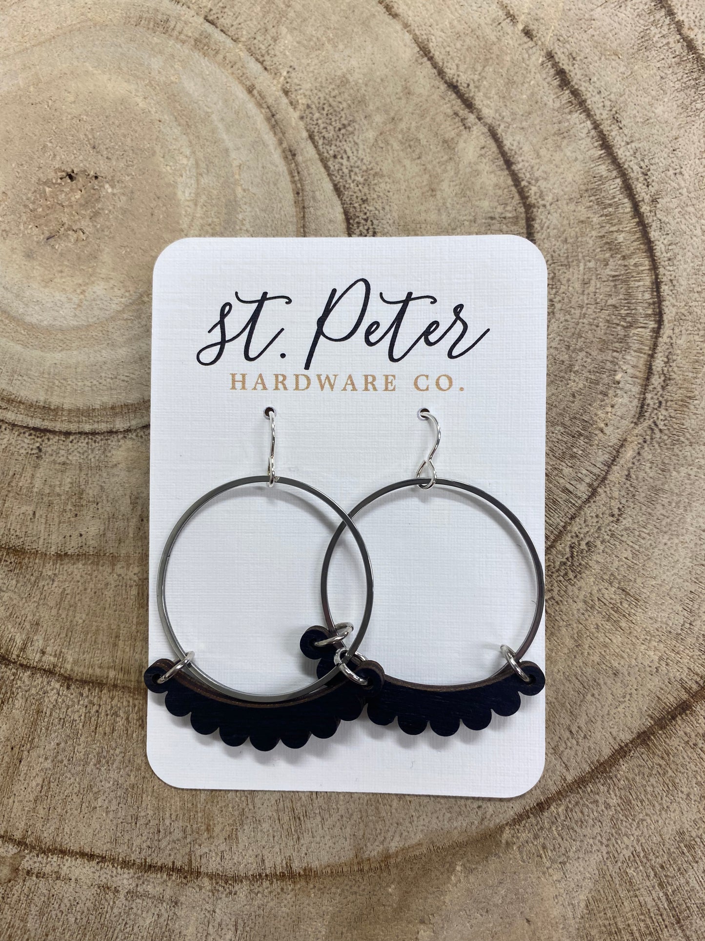 Circle & Wave Earrings