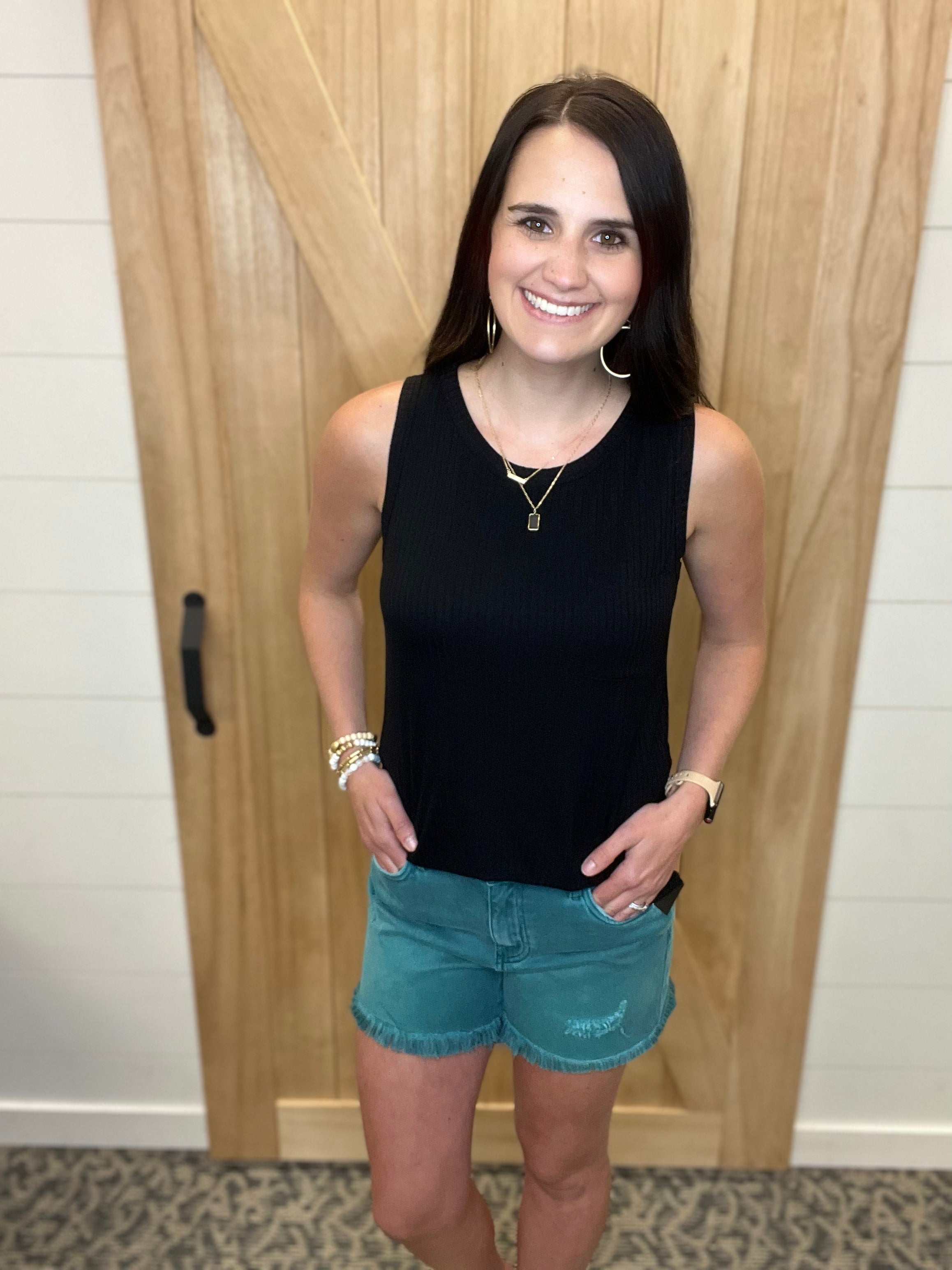 Turquoise Jane Shorts Bottoms - Shorts KUT FROM THE KLOTH