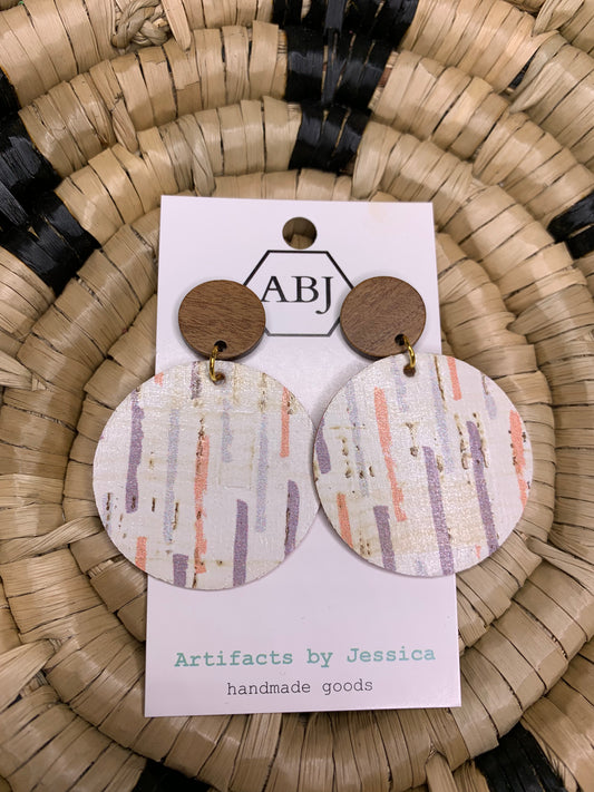 Lines Circle Earrings